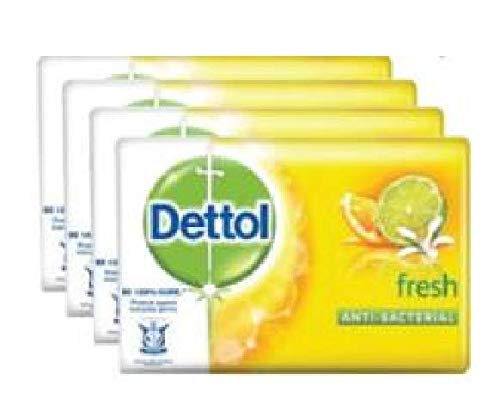 Dettol jabón en barra Fresca, fragancia renovada, higiene diaria suave para la piel.