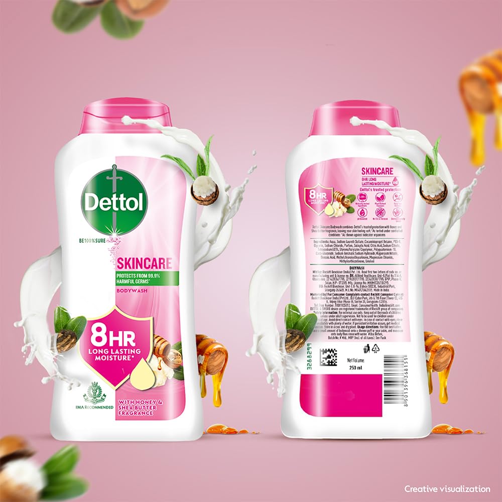Dettol Nourish: espuma corporal 250 ml para limpieza diaria y piel suave.