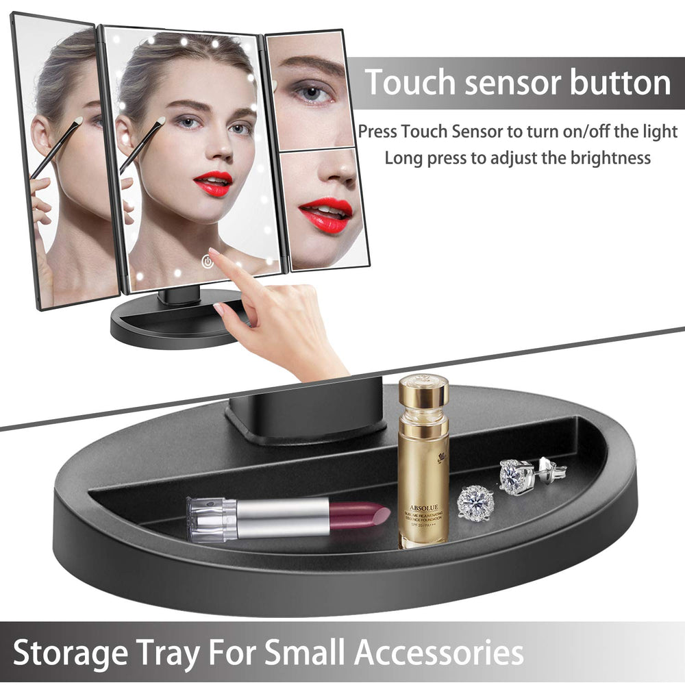 Base integrada para joyas y cosméticos en el espejo Deweisn
