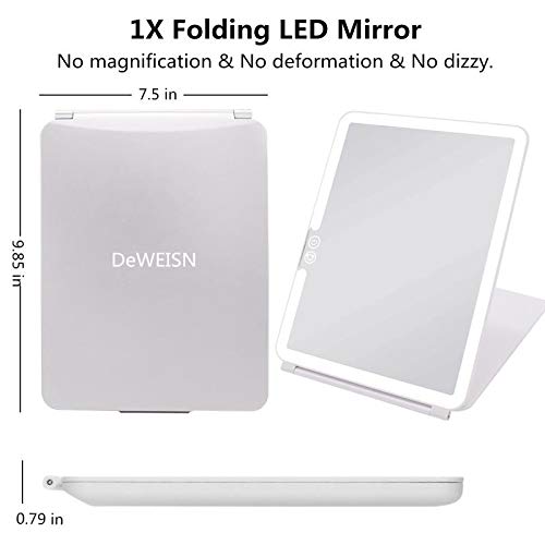 Espejo deweisn iluminado recargable por USB para uso diario