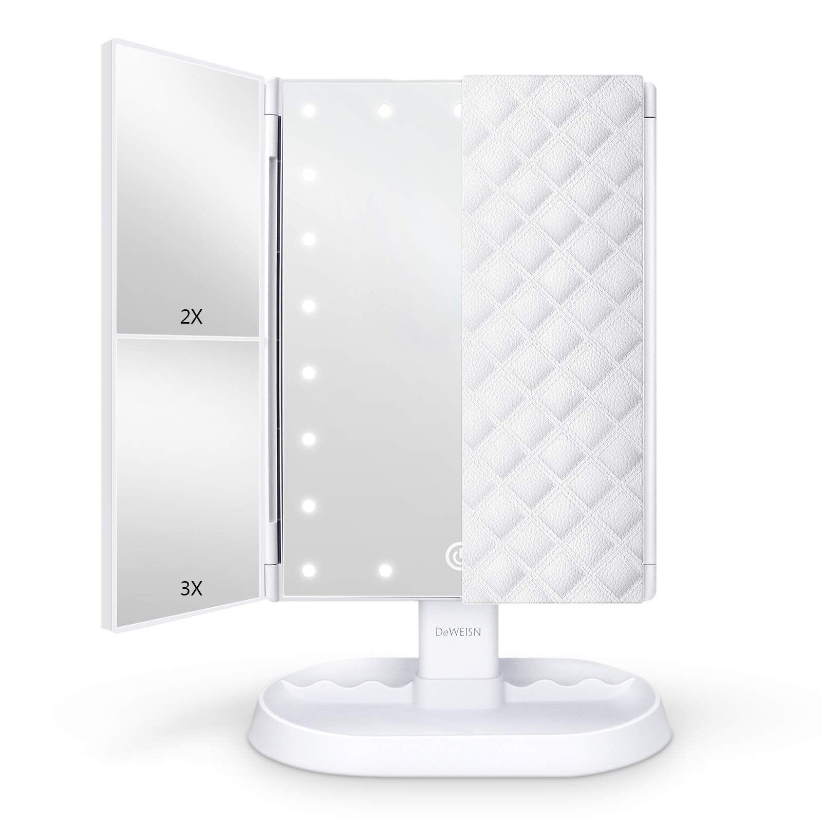 Espejo deweisn con 21 LED para maquillaje con iluminación natural y suave