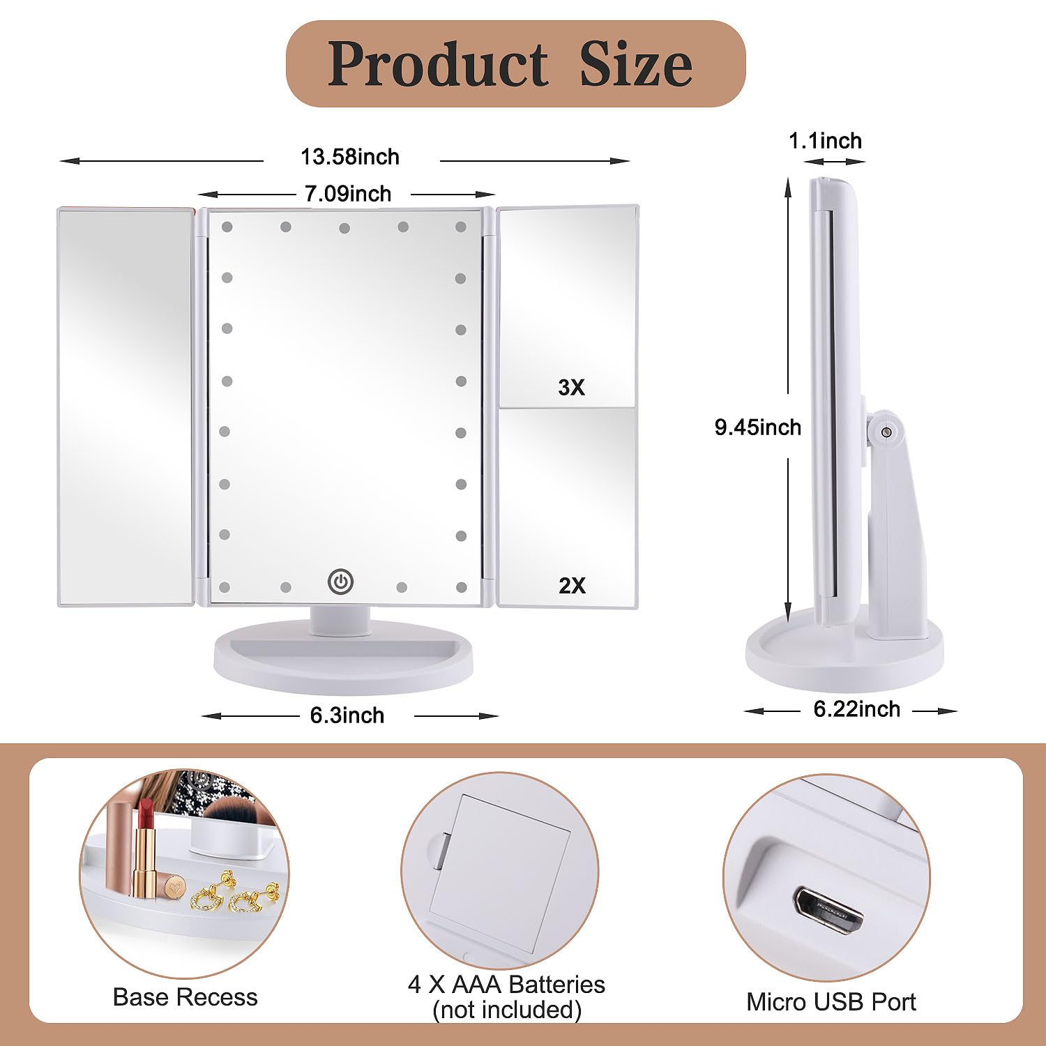 Grossissements 3x/2x/1x pour détails fins avec deweisn