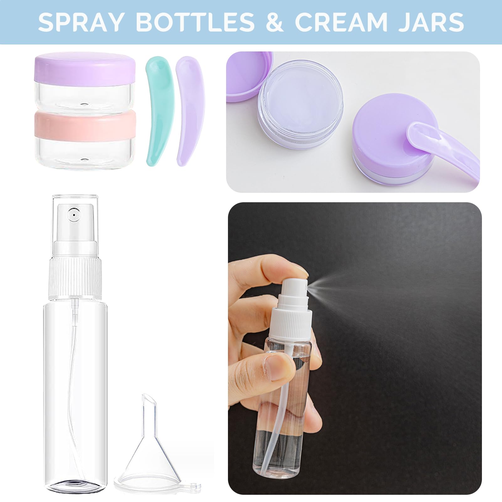 DEWSENSI bolsa de maquillaje transparente, organizada y portátil