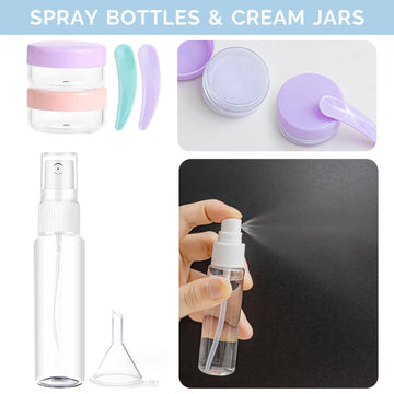 DEWSENSI bolsa de maquillaje transparente, organizada y portátil