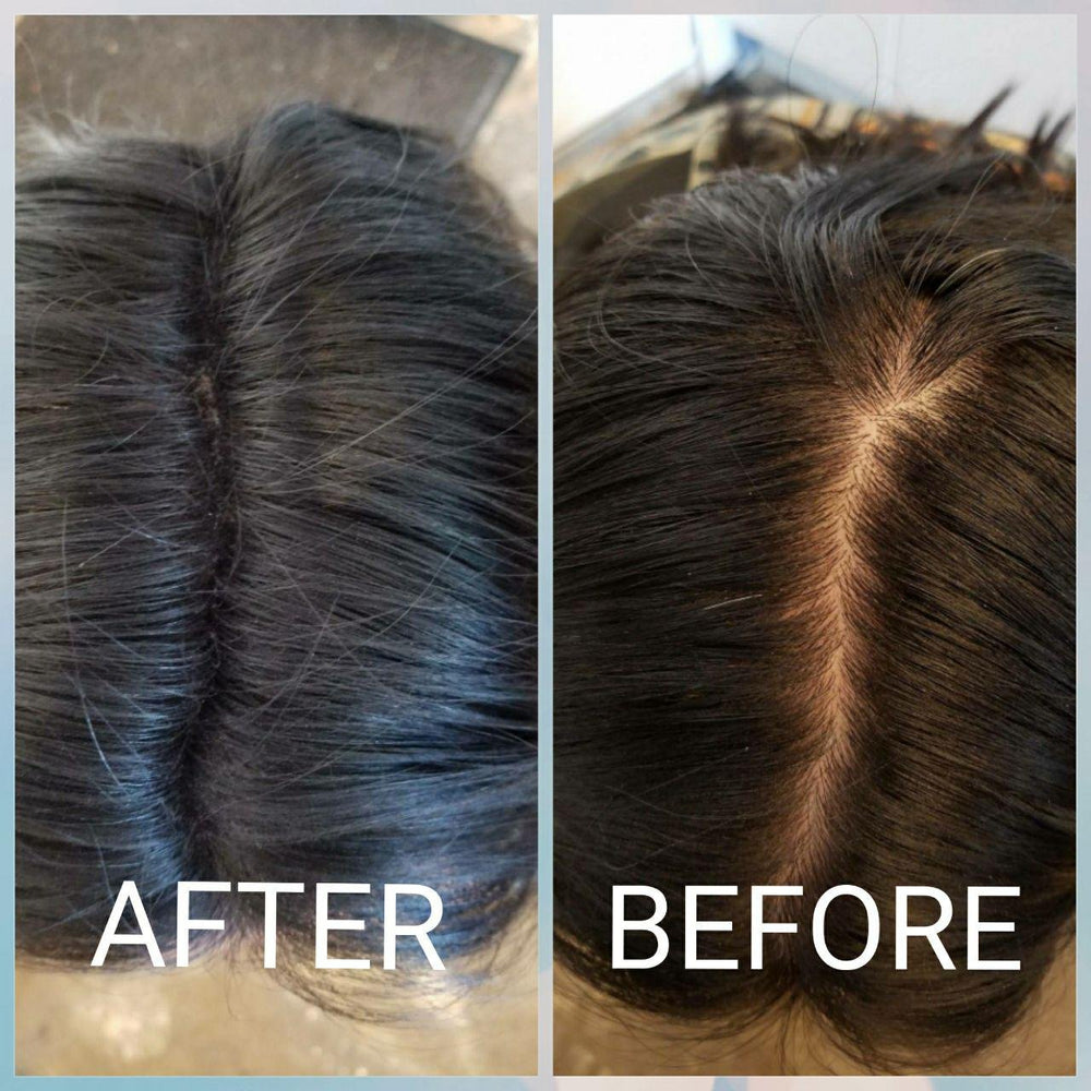 Pelo más grueso y natural con las fibras capilares Dexe.