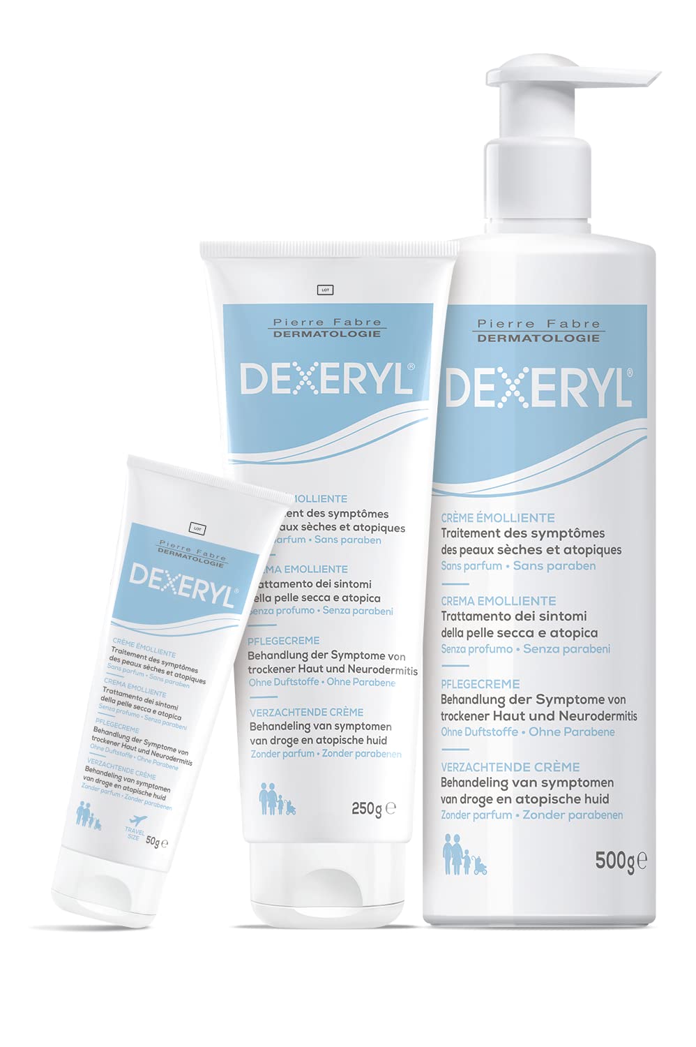 DEXERYL crema, aplicación en piel, confort diario