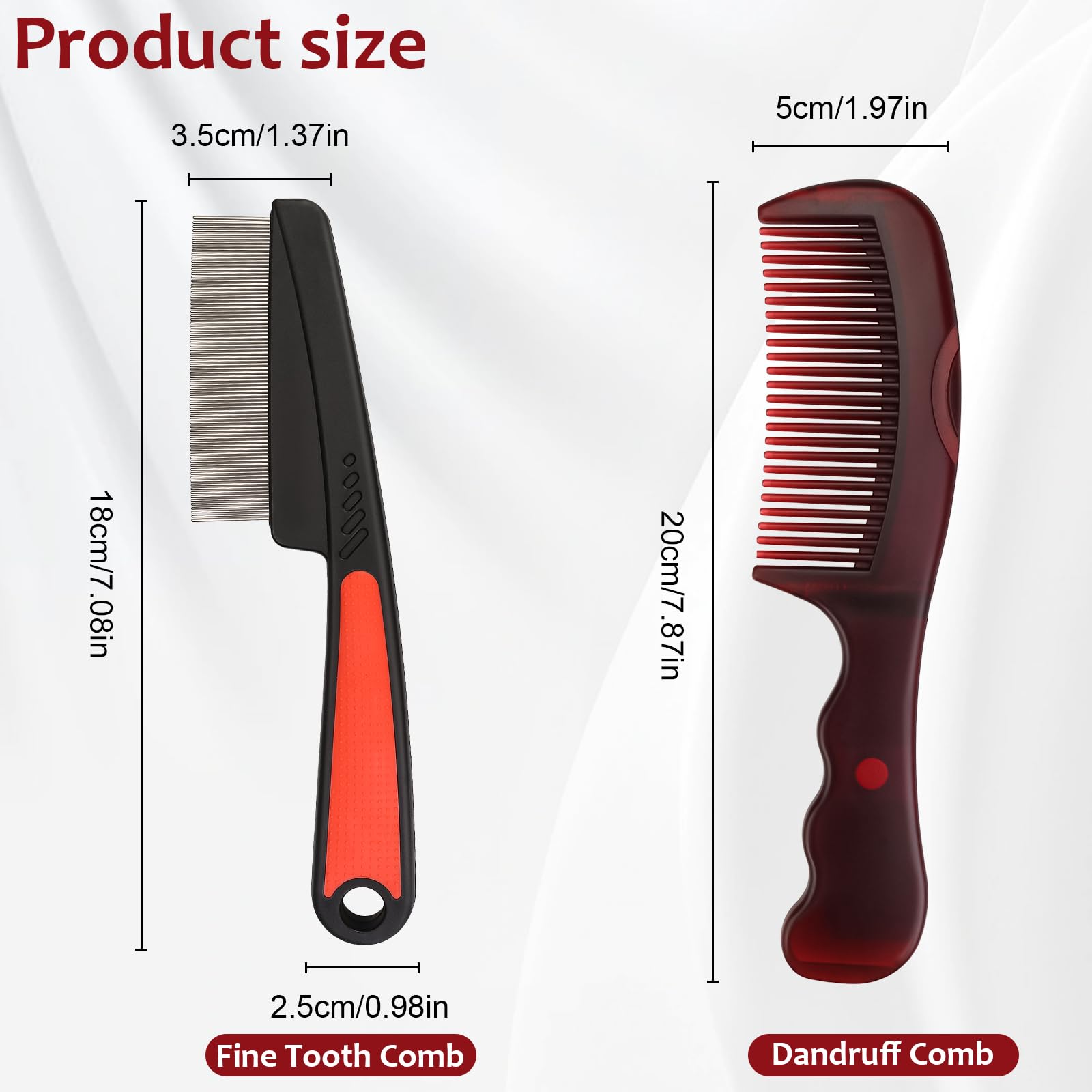 Dexspoeny mango ergonómico rojo facilita el peinado cómodo