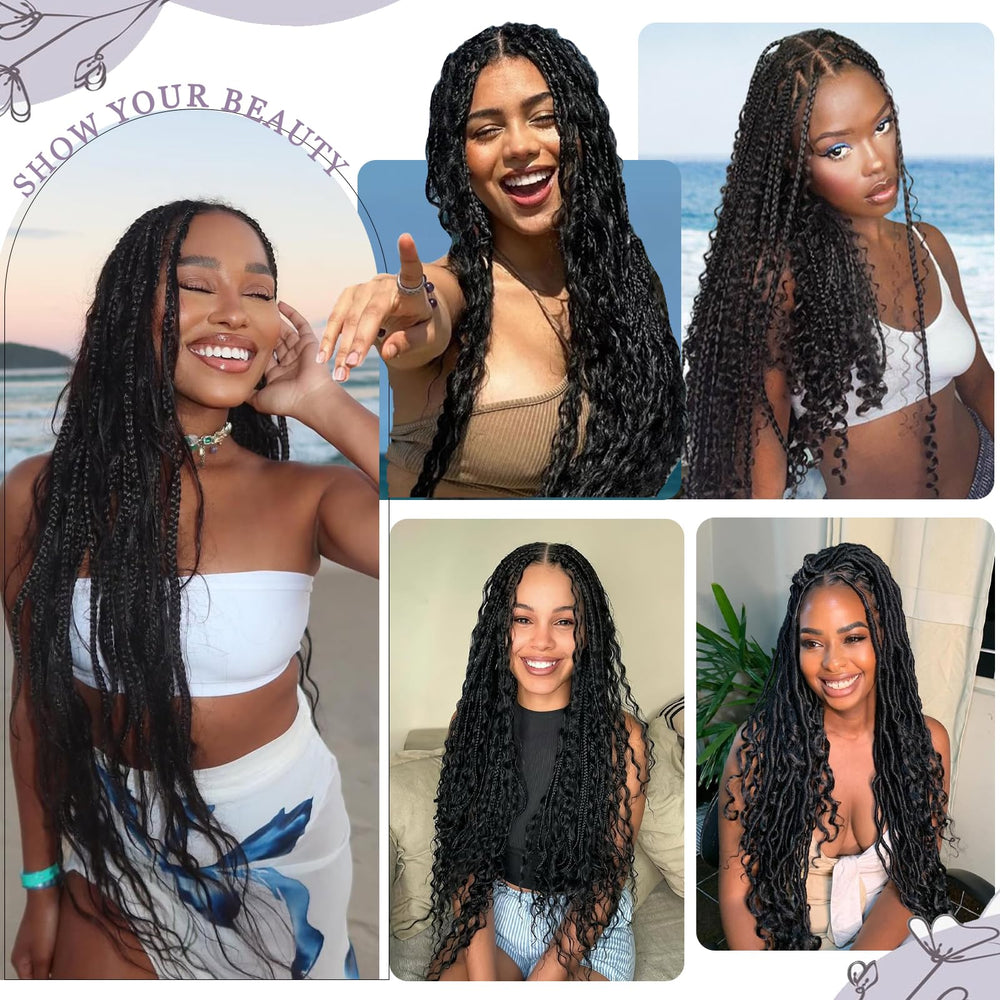 Pelo humano DFHIHCP para trenzas sin nudo, fácil de modelar.