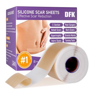 DFK tiras silicona cicatrices rollo 2 m para uso diario, cómodo