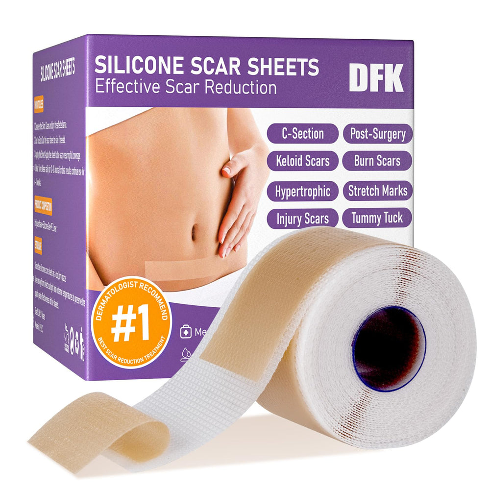 DFK tiras silicona cicatrices rollo 2 m para uso diario, cómodo