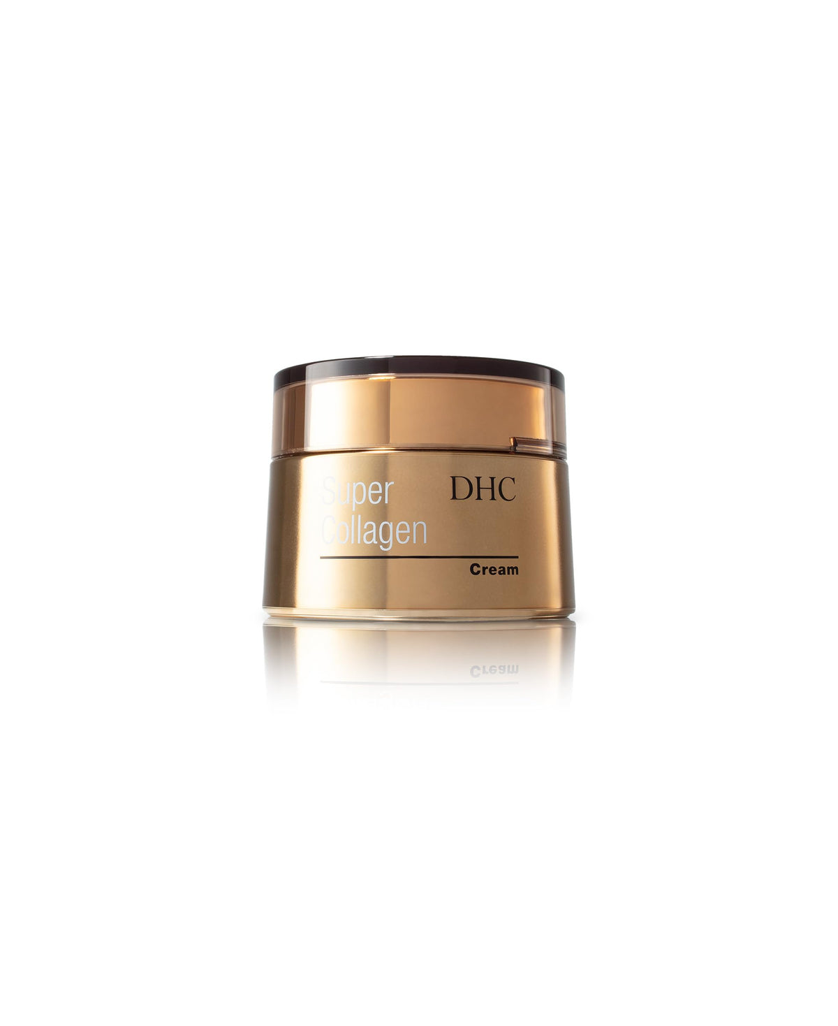 Crème DHC Super Collagène dans son pot ouverte, hydratation riche pour peau nourrie.