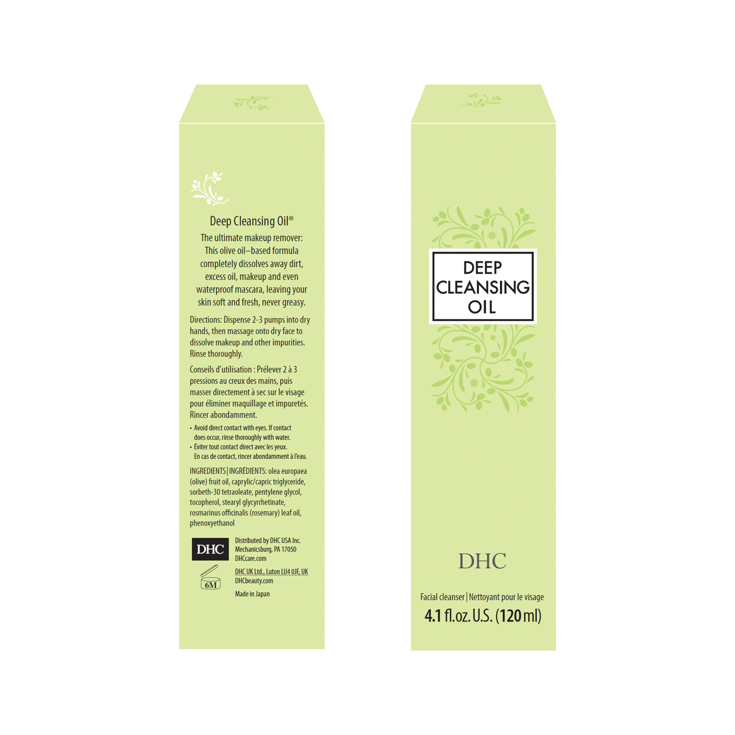 DHC Deep Cleansing Oil sobre la piel, uso suave como primer paso de limpieza.