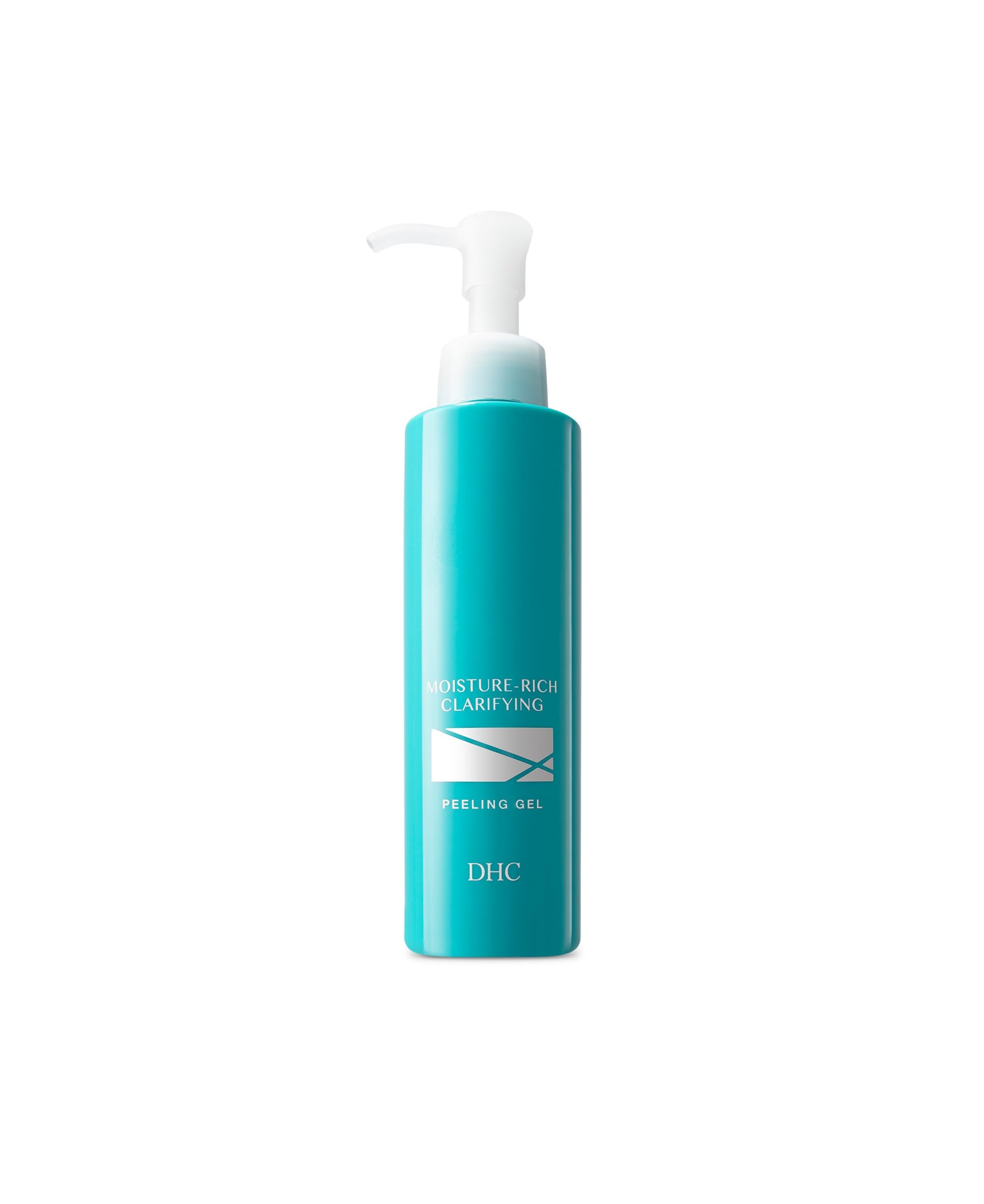 DHC gel exfoliante clarificante en botella, hidrata y exfolia para piel suave.