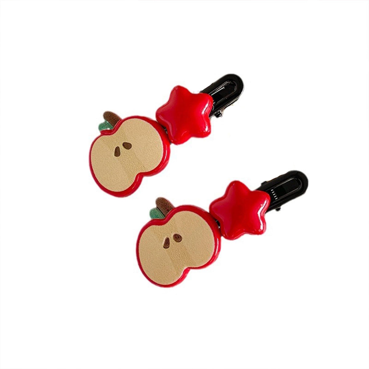 Dhdfisd Apple01 clip de manzana y estrella, perfecto para un look fresco.