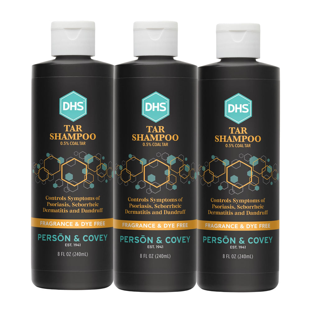 DHS champú de alquitrán para caspa, botella visible para control de caspa