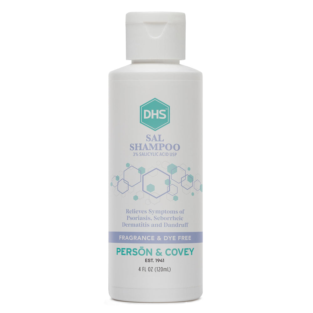 DHS SAL Shampoo bottle front with 3% salicylic acid for scalp care.