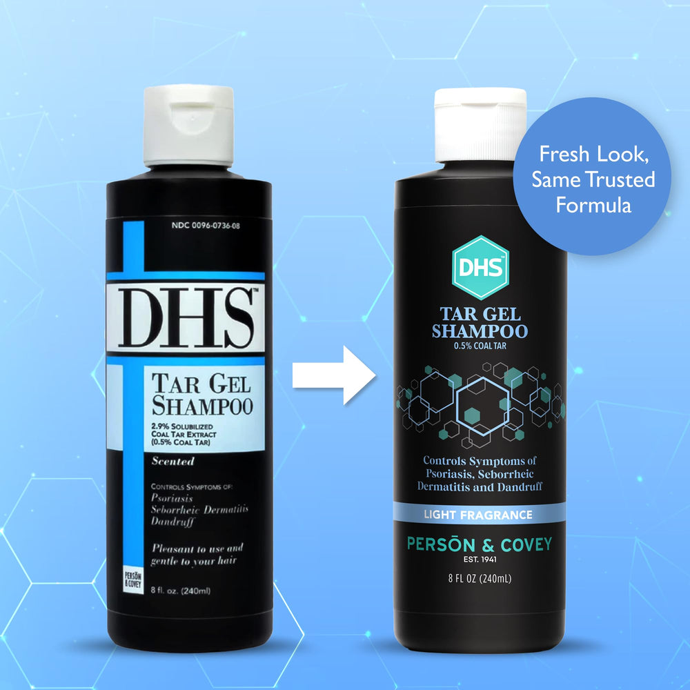 DHS T Gel Champú con espuma densa para una limpieza eficaz.