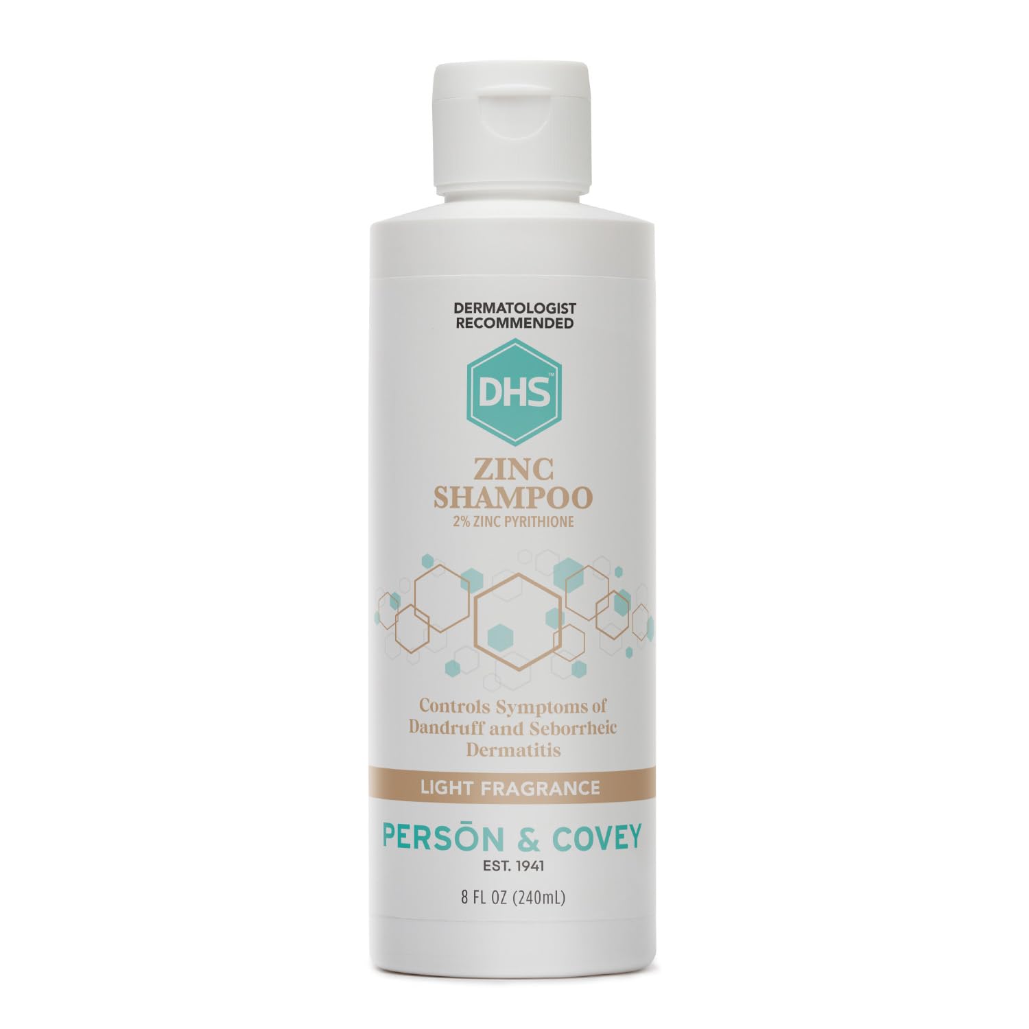 DHS Zinc Shampoo bottle front view for dandruff care.