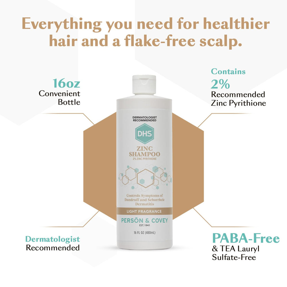 DHS Zinc Shampoo: espuma cremosa, limpieza suave y agradable.