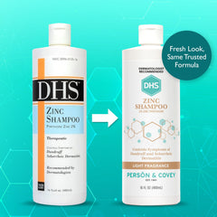 DHS Zinc Shampoo, textura cremosa para lavado suave