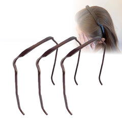 Diadema invisible cuadrada para cabello rizado, mantiene el rostro despejado.