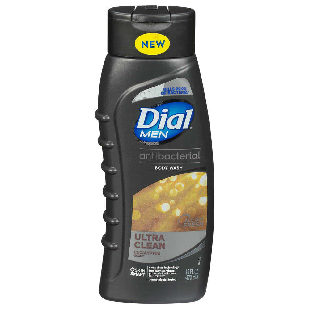 Dial eucalyptus 3-in-1 bottle for convenient daily grooming.