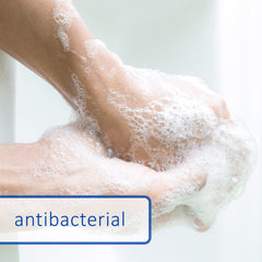 Dial Jabón antibacterial espuma cremosa al lavar las manos.