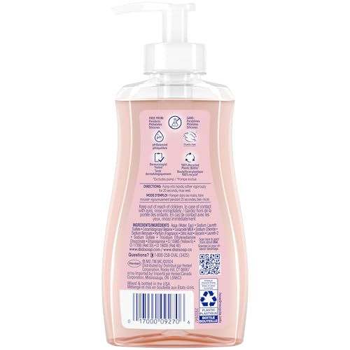 Dial jabon liquido con espuma cremosa, fomenta lavado agradable.