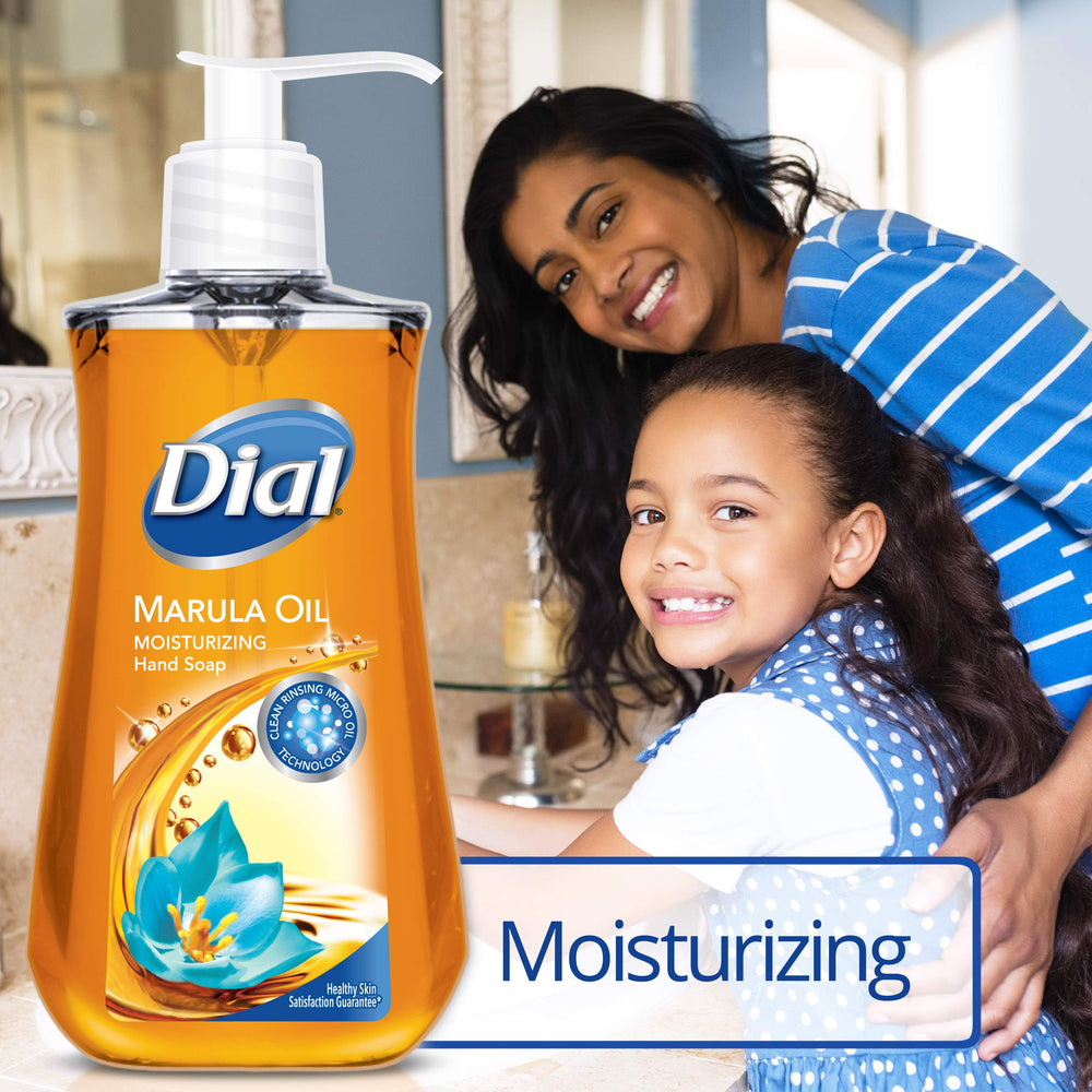 Dial jabón manos marula, frasco desmontable, uso práctico en cocina.