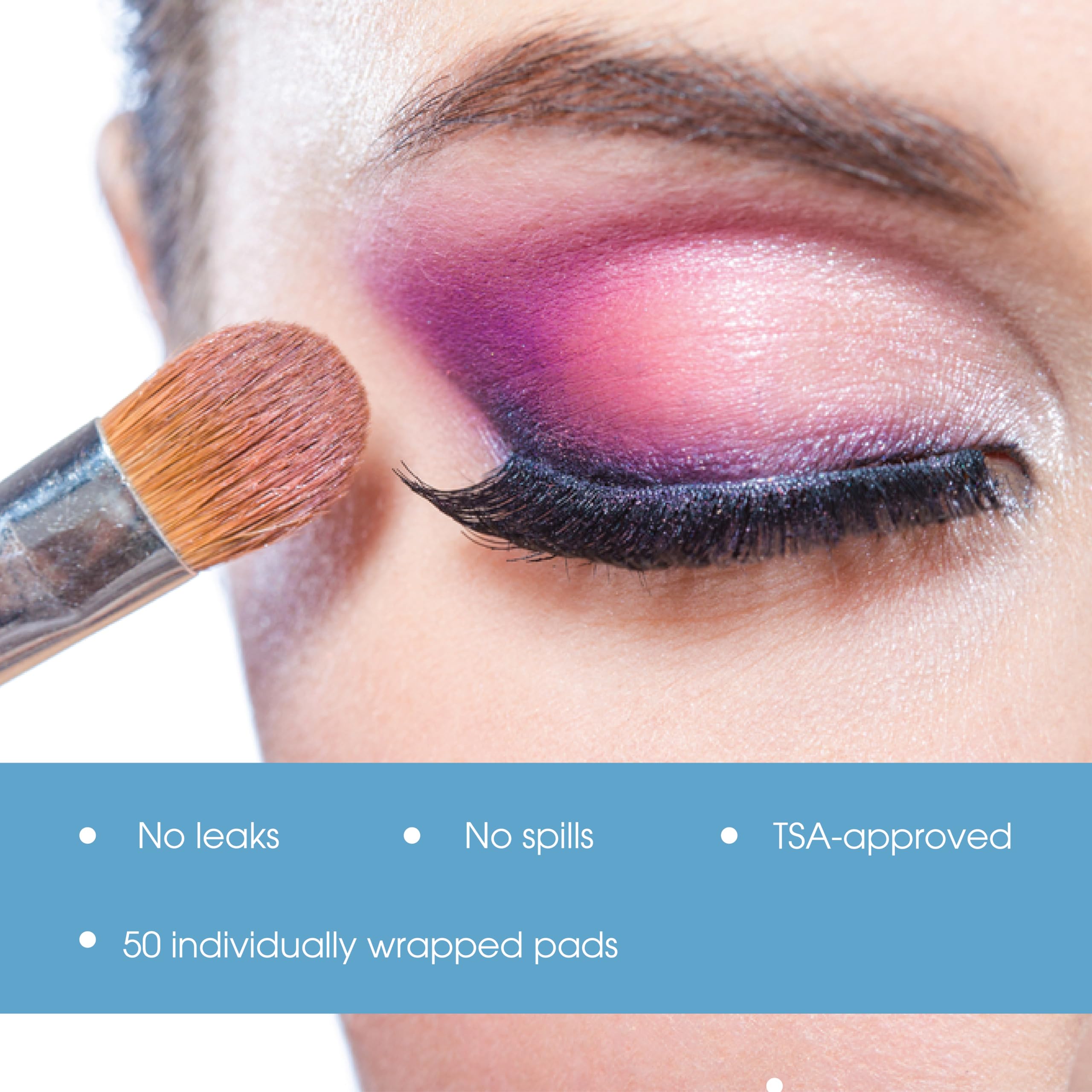Eliminación de maquillaje resistente con Diamond Wipes.