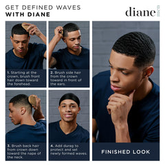 Diane cepillo cerdas duras penetra cabello grueso para estilo duradero