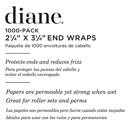 Diane Envolturas de Extremos facilitan distribución uniforme de la solución de permanente alrededor de los rulos.
