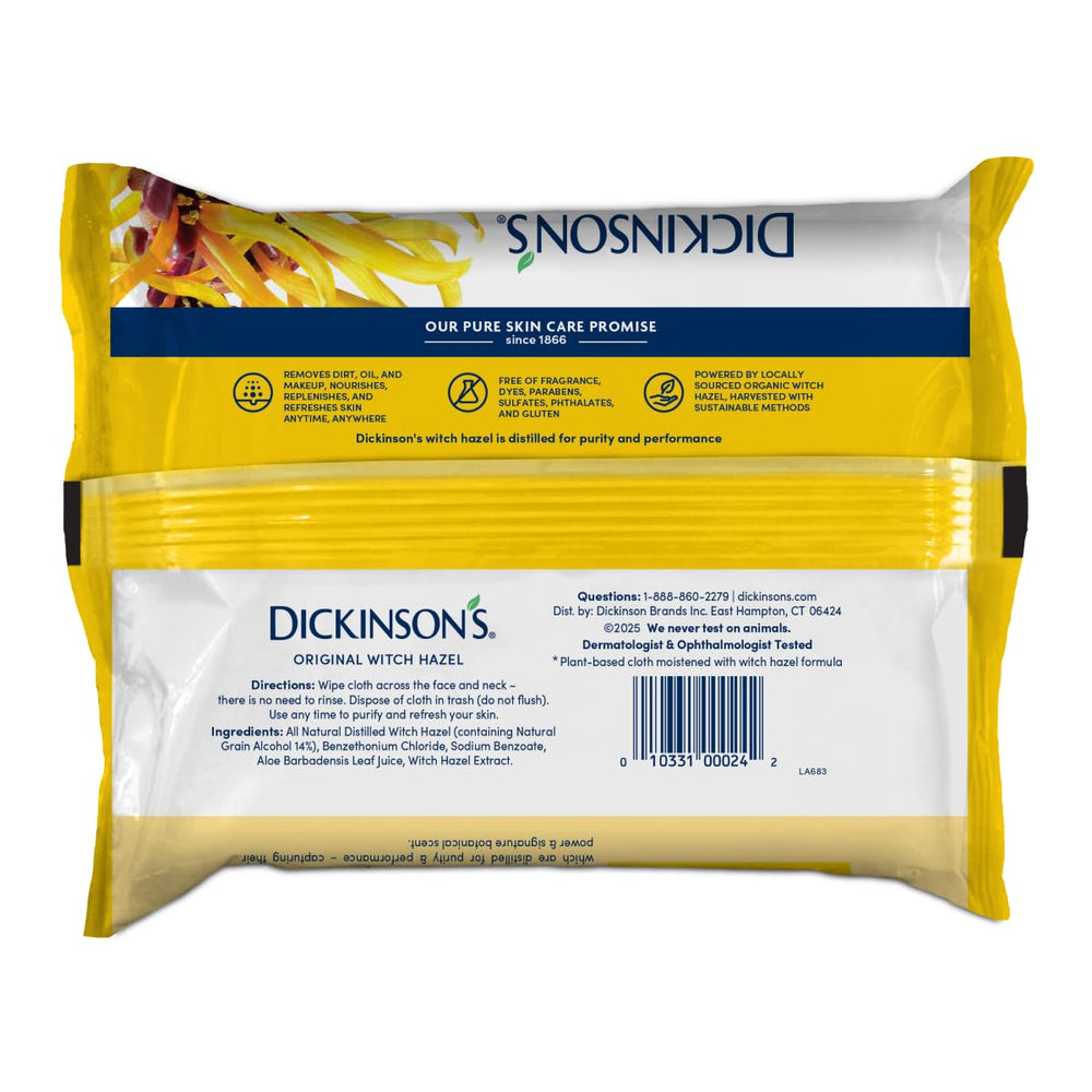 Dickinson's hamamelis aloe refrescan durante el día sin enjuague
