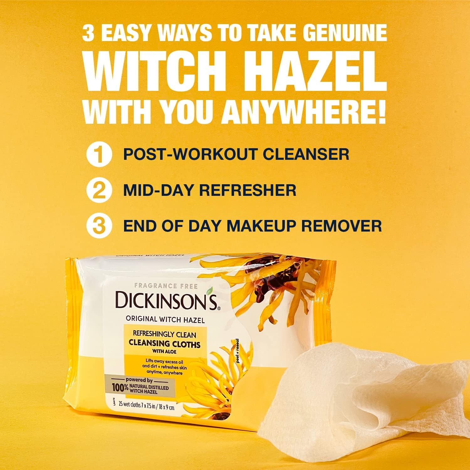 Dickinson's hamamelis aloe quita maquillaje con suavidad