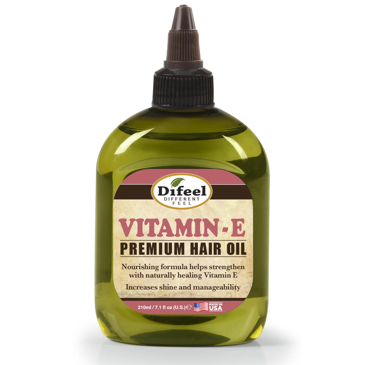 Difeel Aceite Capilar Vitamina E, botella de 210 ml para nutrición capilar