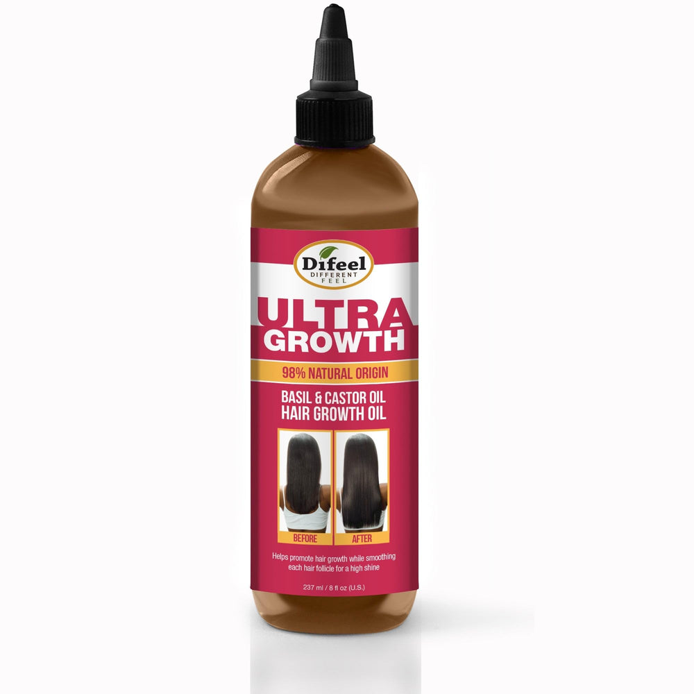 Aceite Difeel para crecimiento capilar, botella lista para nutrir el cuero cabelludo.