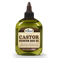 Difeel Aceite de Ricino: botella de 7oz para nutrición capilar.