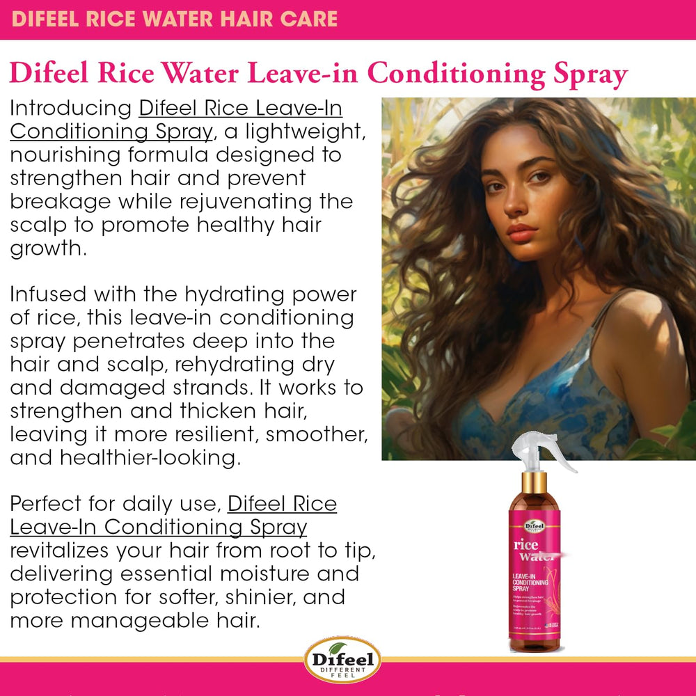 Difeel spray acondicionador sin enjuague para cabello seco.
