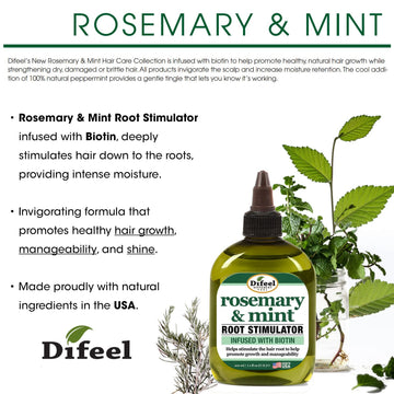 Difeel Biotin-rich formula label emphasizes nourishing roots and hair health.