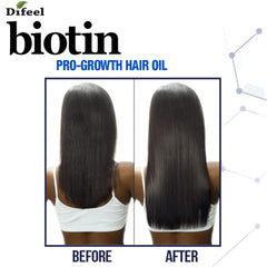 Difeel Biotin Hair Oil en textura ligera para peinado sin peso