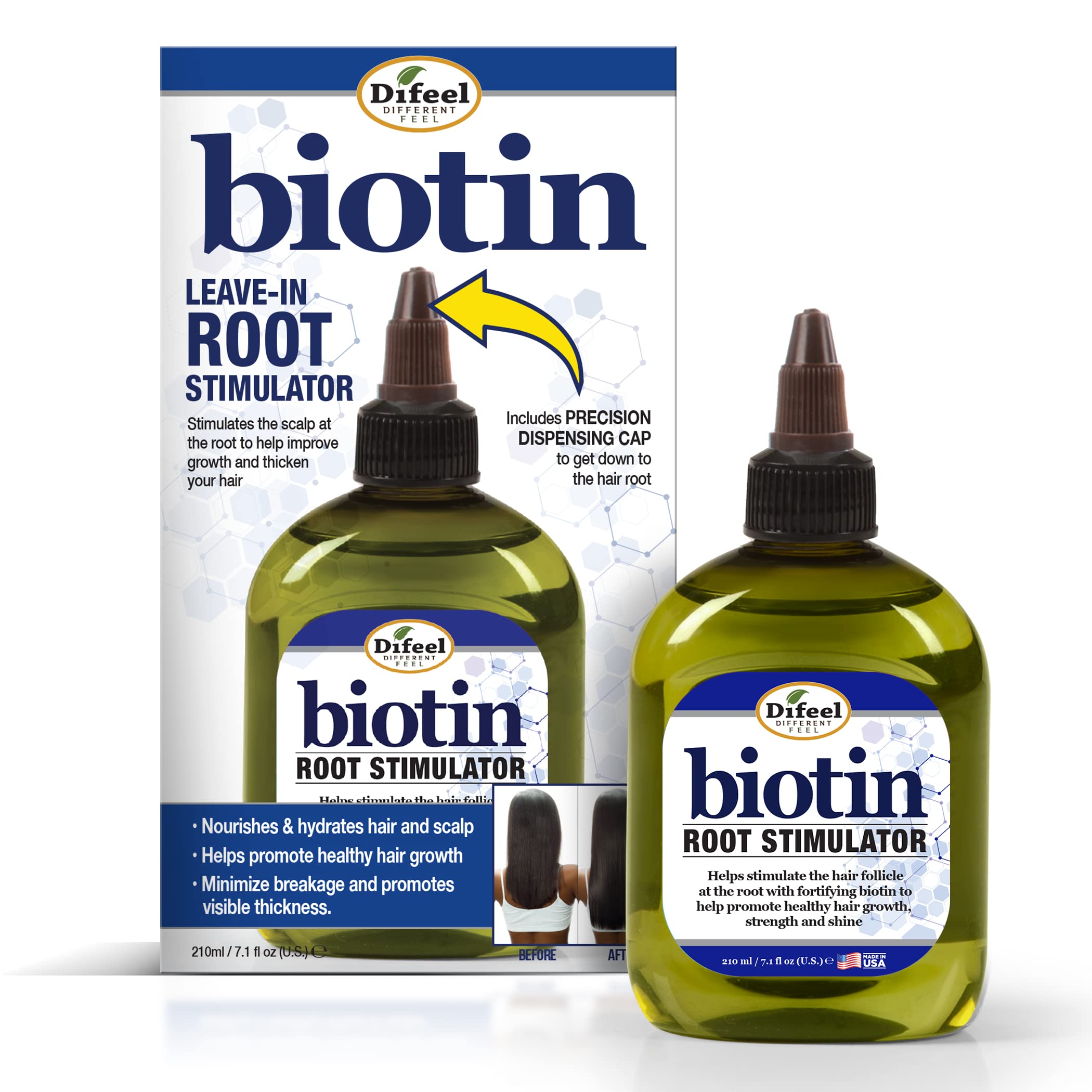 Difeel Biotin Pro-Growth Estimulador de raíces para crecimiento capilar