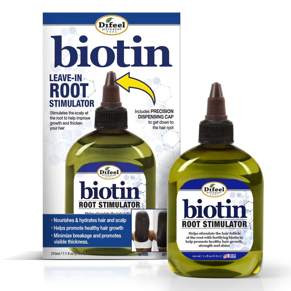 Difeel Biotin Pro-Growth Estimulador de raíces para crecimiento capilar