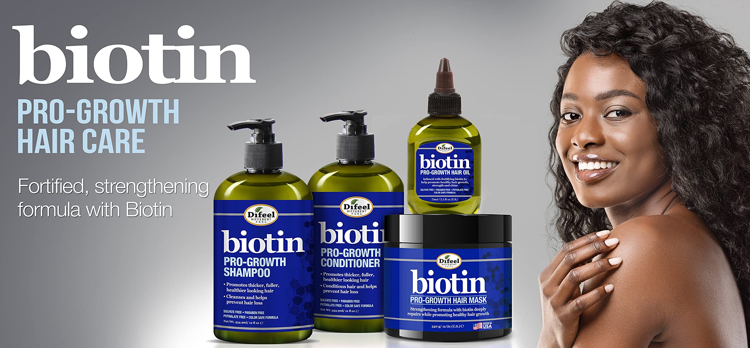 Serum capilar de Difeel Biotin Pro-Growth listo para uso diario