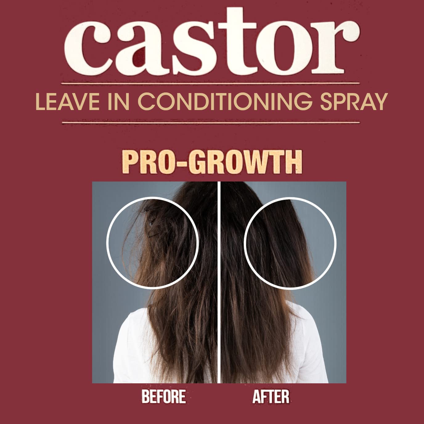 Difeel Castor Pro-Growth: envase cómodo de 8 oz para uso diario.