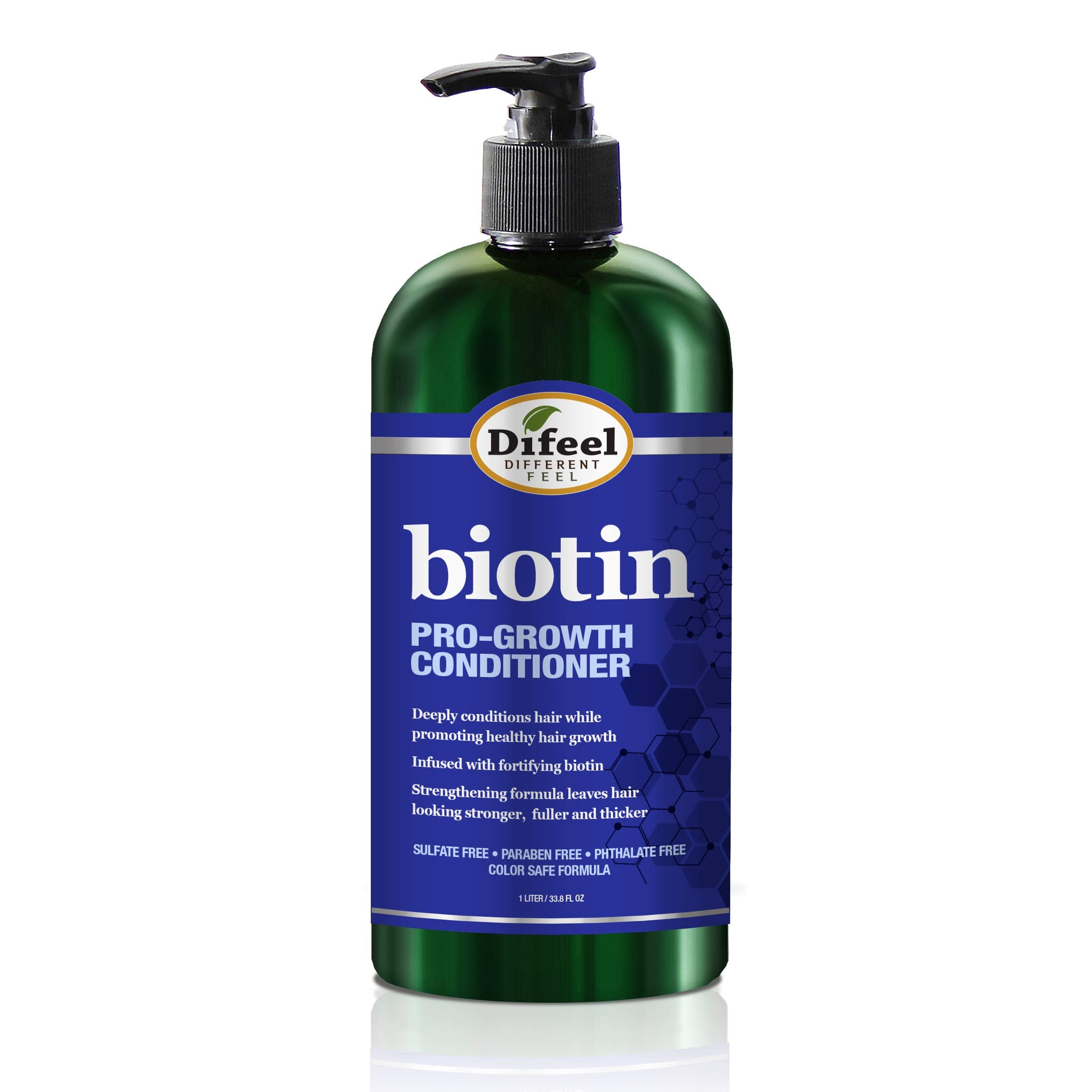 Acondicionador Difeel Pro-Growth Biotina en botella para uso diario suave