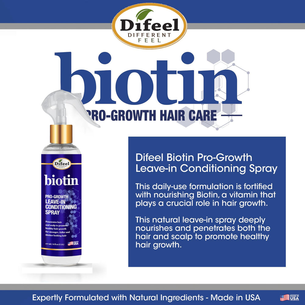 Difeel Biotin Pro-Growth, pelo más fuerte y brillante.