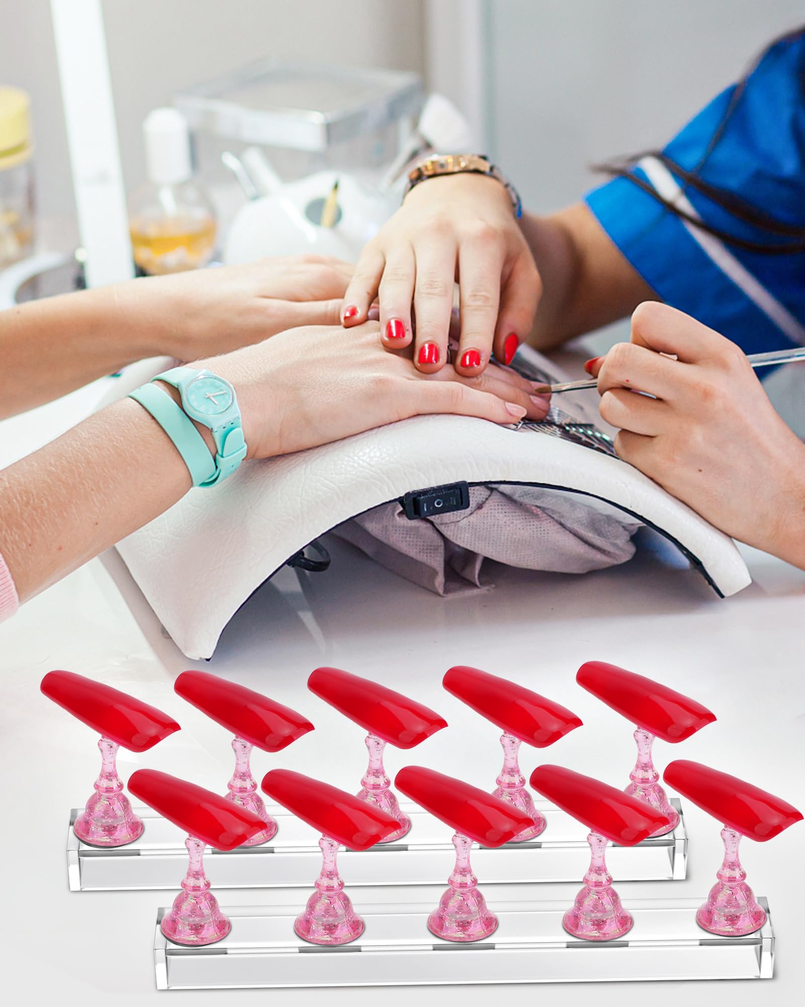 Difenni accesorios para exhibición de uñas facilitan aprendizaje y demostración.