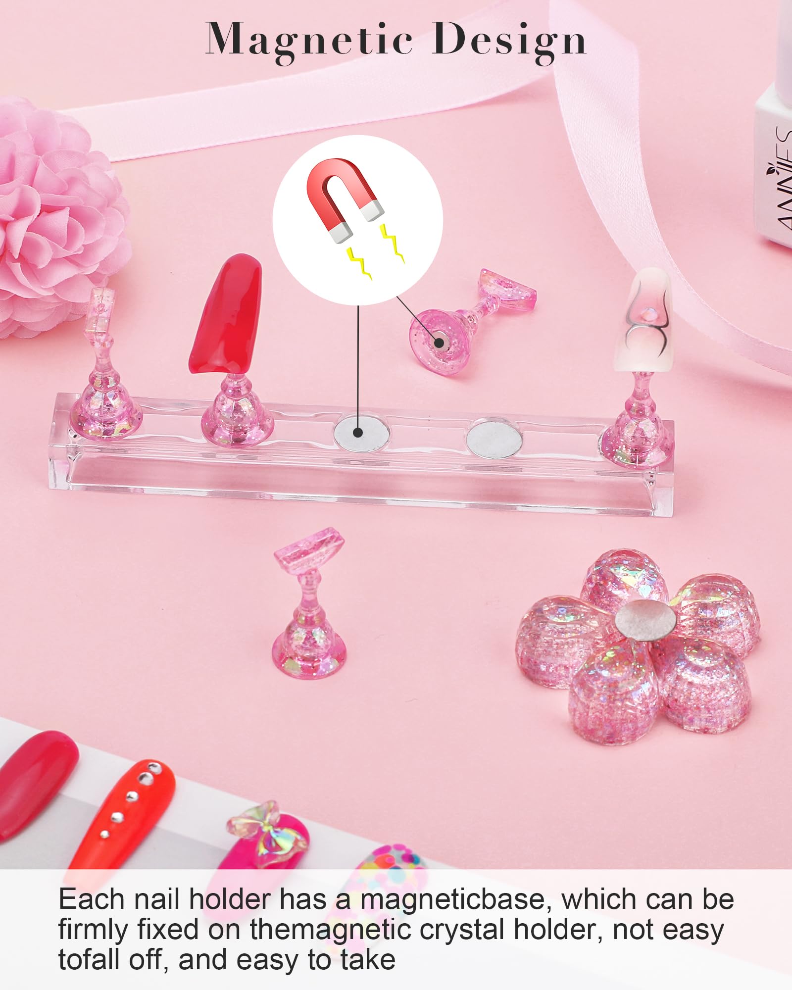 Difenni base acrílica para uñas ofrece soporte estable para practicar pintura.