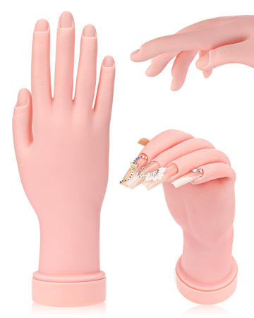Difenni: mano de práctica para uñas acrílicas, foco suave y flexible para principiantes.