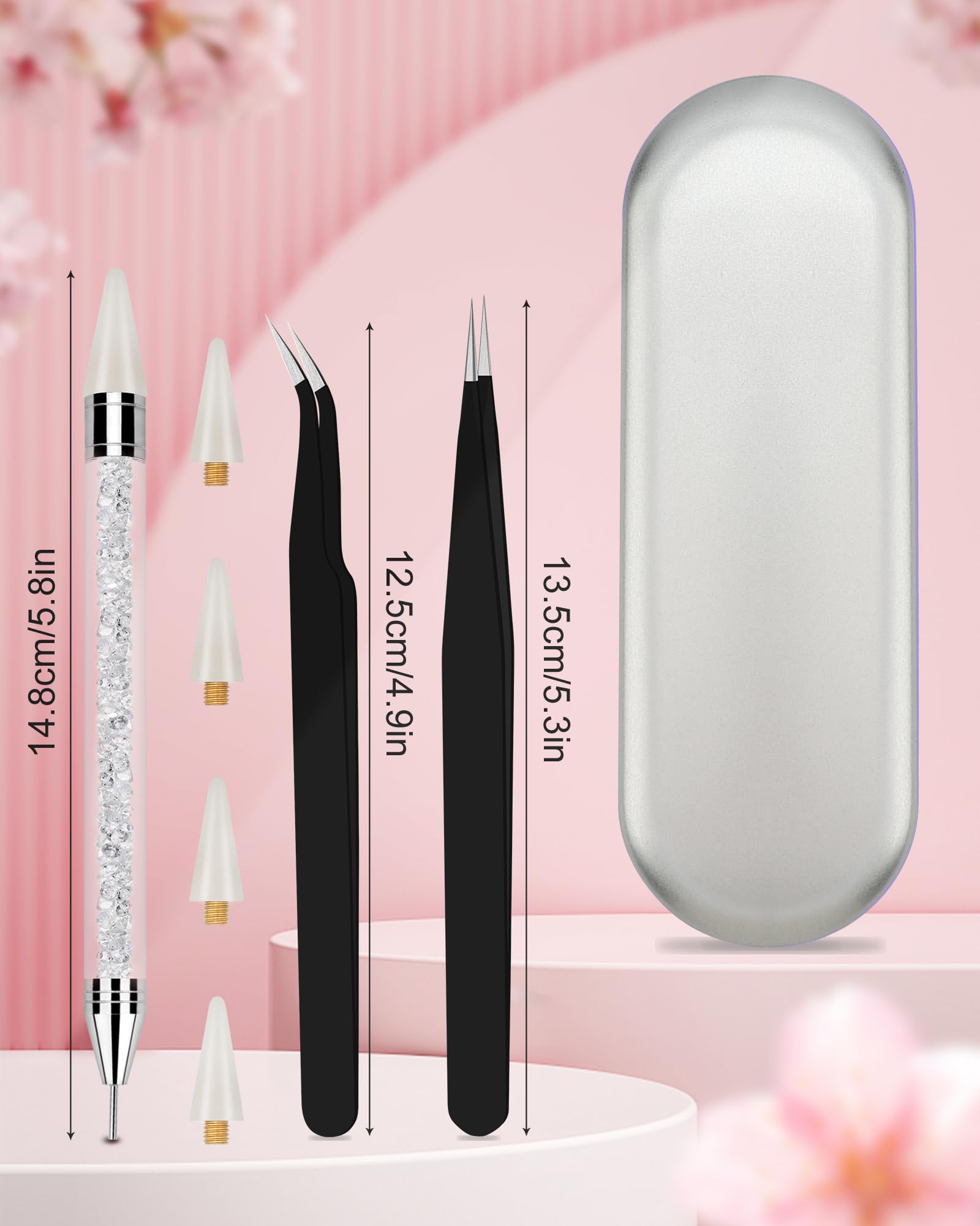 Conjunto completo Difenni para crear brillos en uñas.